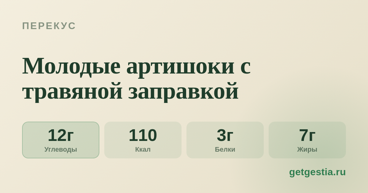 Молодые артишоки с травяной заправкой